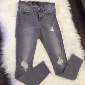 Gray express jeggings 0